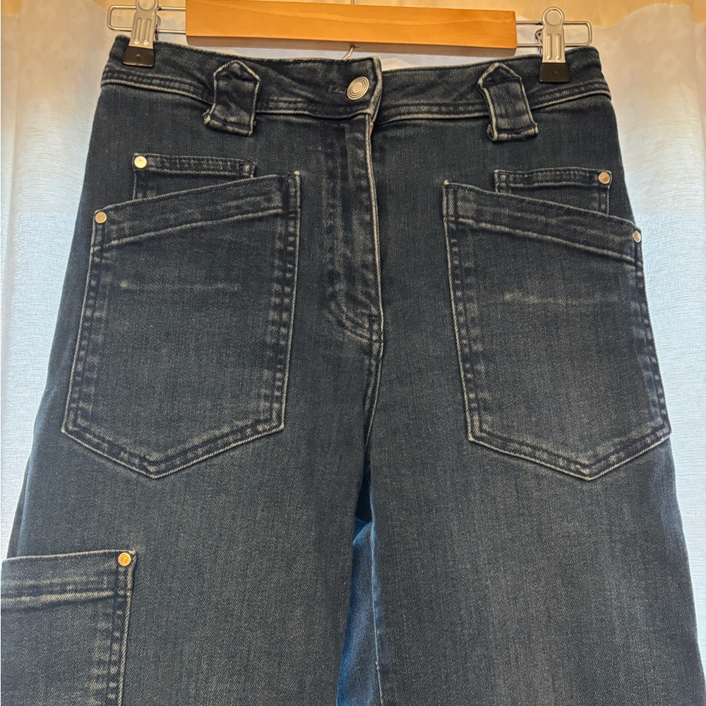 Anthropologie Maeve Cropped Carpenter Jeans